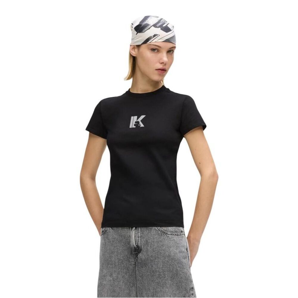 Karl Lagerfeld Black Cotton Women's T-Shirt